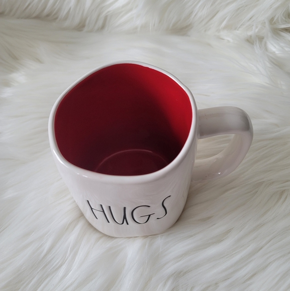 NEW Rae Dunn HUGS KISSES Double Sided Mug - Picture 2 of 7